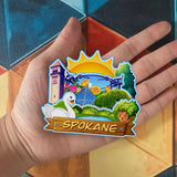 Магнит на холодильник для Спокана, Вашингтон, США 900