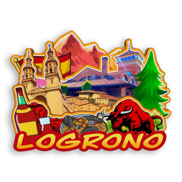 Refrigerator Magnet for Logrono Spain  1579