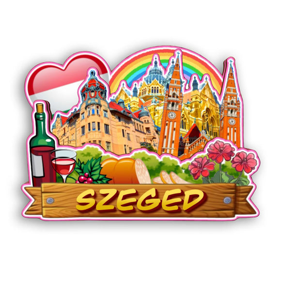 Refrigerator Magnet for Szeged Hungary  2157