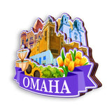 Refrigerator Magnet for Omaha Nebraska USA  1035