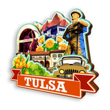 Refrigerator Magnet for Tulsa Oklahoma USA  1103