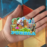 Refrigerator Magnet for Puebla Mexico  1834