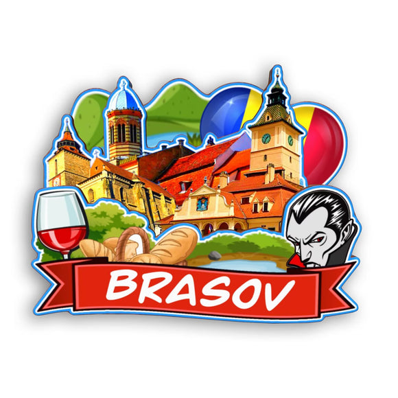 Refrigerator Magnet for Brasov Romania  2321