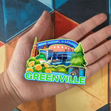 Refrigerator Magnet for Greenville South Carolina USA  1129