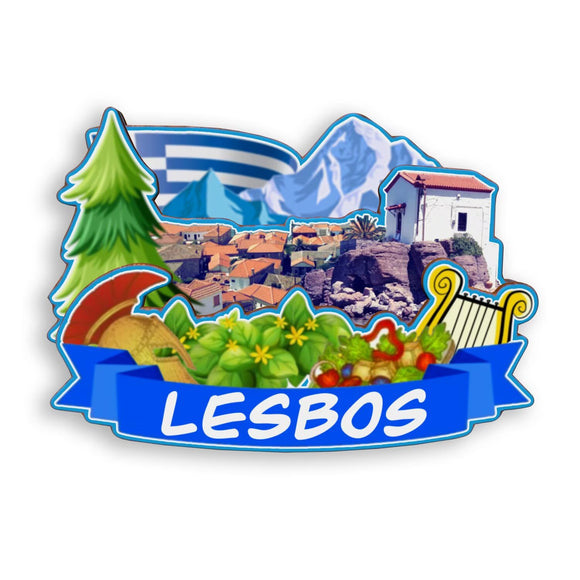 Refrigerator Magnet for Lesbos Greece  1793