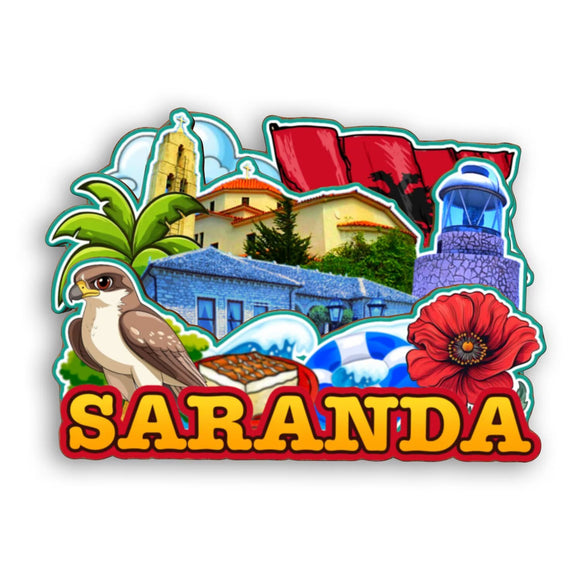 Refrigerator Magnet for Saranda Albania  2459
