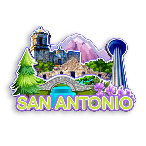 Kühlschrankmagnet für San Antonio Texas USA 384