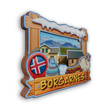Refrigerator Magnet for Borgarnes Iceland  2254