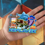 Refrigerator Magnet for Keflavik Iceland  2256