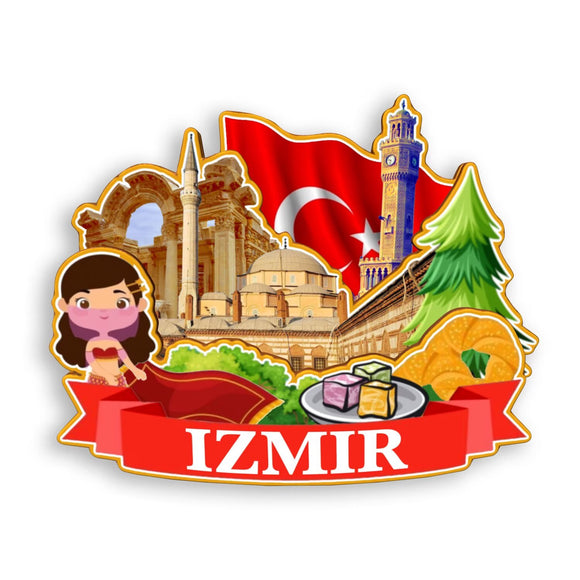 Магнит на холодильник для Измира, Турция, 1631