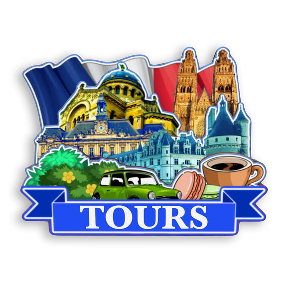 Refrigerator Magnet for Tours France  1338