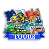 Refrigerator Magnet for Tours France  1338