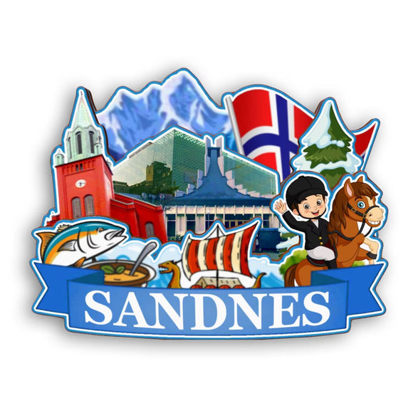Refrigerator Magnet for Sandnes Norway  2285