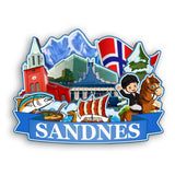 Kühlschrankmagnet für Sandnes Norwegen 2285