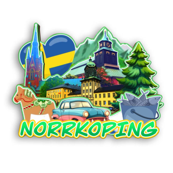 Refrigerator Magnet for Norrkoping Sweden  2186