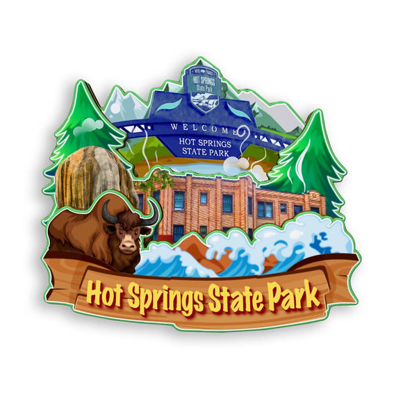 Refrigerator Magnet for Hot Springs State Park Wyoming USA  921