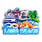 Kühlschrankmagnet für Long Beach, Kalifornien, USA 236
