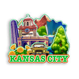 Refrigerator Magnet for Kansas City Missouri USA  1019