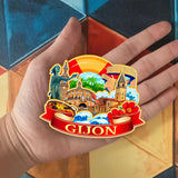 Refrigerator Magnet for Gijon Spain  1405