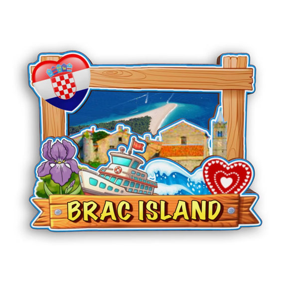 Refrigerator Magnet for Brac Island Croatia  2242