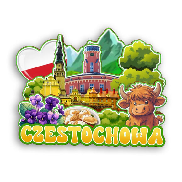 Refrigerator Magnet for Czestochowa Poland  2132