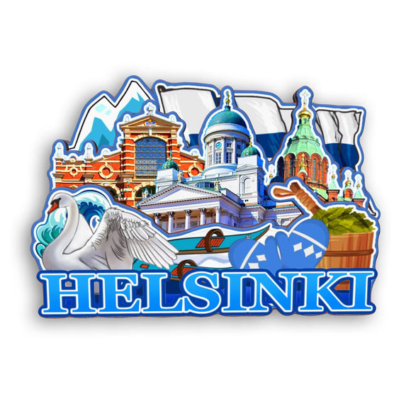 Refrigerator Magnet for Helsinki Finland  2333