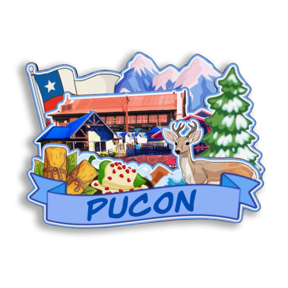 Refrigerator Magnet for Pucon Chile  2848