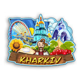Refrigerator Magnet for Kharkiv Ukraine  2402