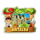 Refrigerator Magnet for Antalya Turkey  1634