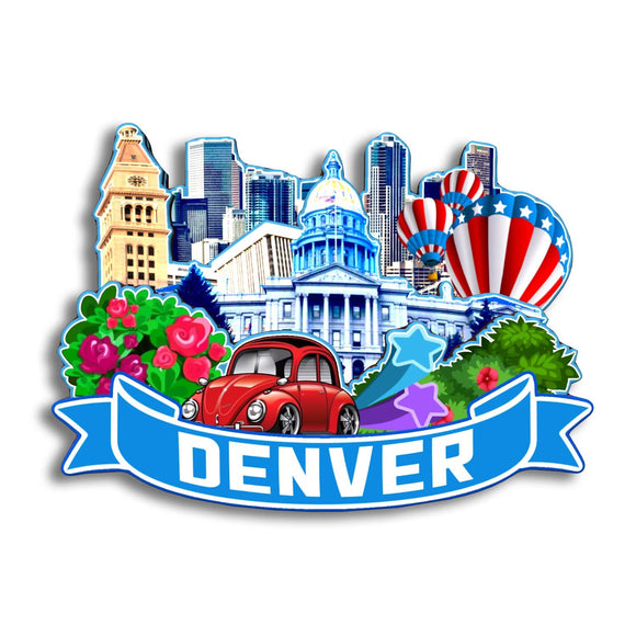 Kühlschrankmagnet für Denver Colorado USA 271