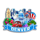 Kühlschrankmagnet für Denver Colorado USA 271