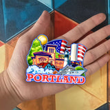 Магнит на холодильник для Портленда, штат Мэн, США, 966