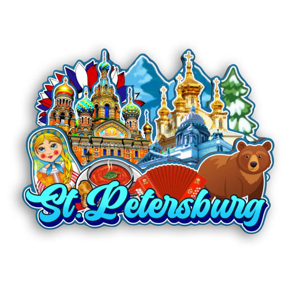 Refrigerator Magnet for Saint Petersburg Russia  2520