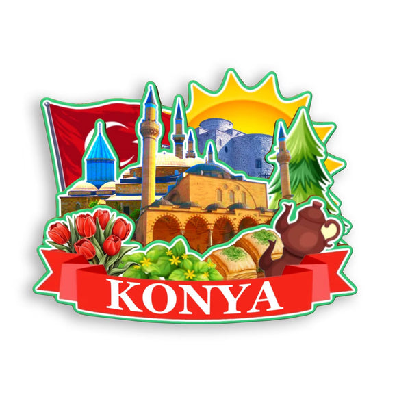 Магнит на холодильник для Коньи, Турция, 1635