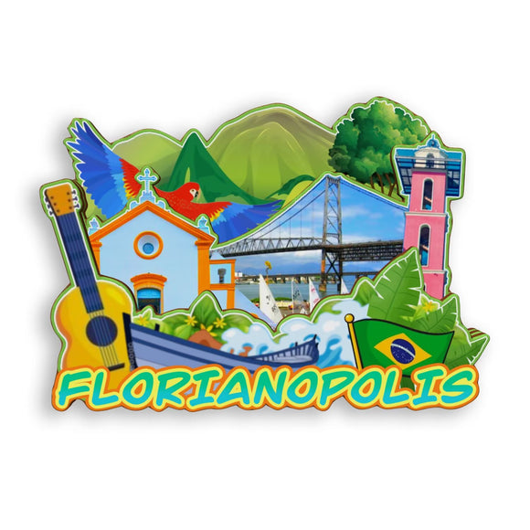 Refrigerator Magnet for Florianopolis Brazil  1906