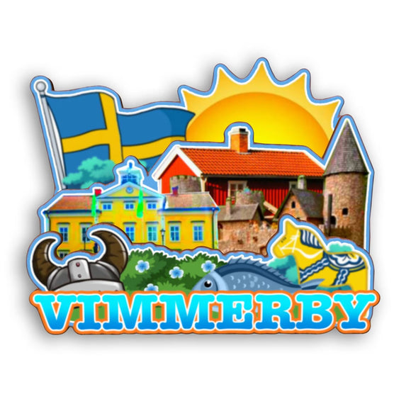 Refrigerator Magnet for Vimmerby Sweden  2187