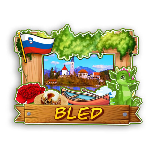 Refrigerator Magnet for Bled Slovenia  2359