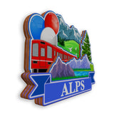 Refrigerator Magnet for Alps France  1324