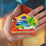 Kühlschrankmagnet für die Insel Lanzarote, Spanien 1423