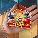 Refrigerator Magnet for Skopje North Macedonia  2504