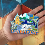 Refrigerator Magnet for Linkoping Sweden  2169