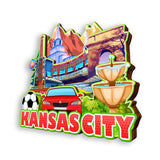 Магнит на холодильник для Канзас-Сити, Канзас, США, 949