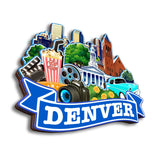 Kühlschrankmagnet für Denver Colorado USA 270