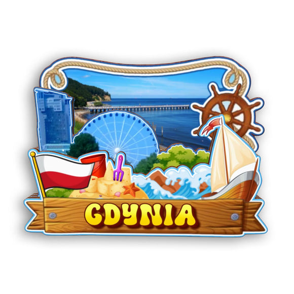 Refrigerator Magnet for Gdynia Poland  2130