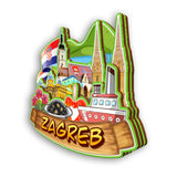 Kühlschrankmagnet für Zagreb Kroatien 2215
