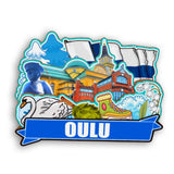 Refrigerator Magnet for Oulu Finland  2344