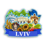Refrigerator Magnet for Lviv Ukraine  2393