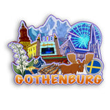 Kühlschrankmagnet für Göteborg, Schweden 2163