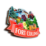 Kühlschrankmagnet für Fort Collins Colorado USA 275