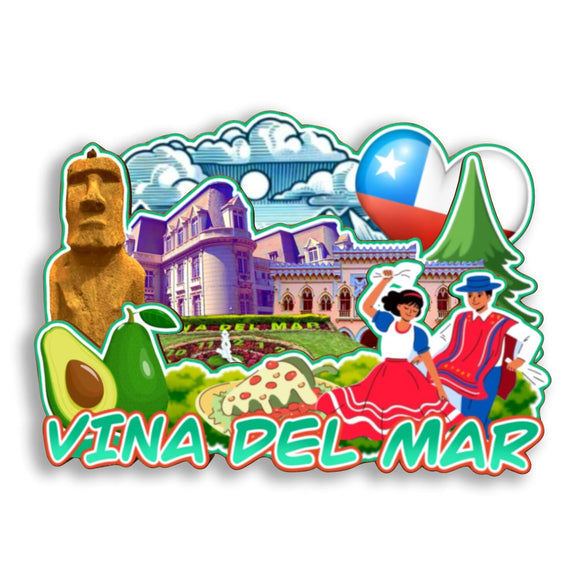 Refrigerator Magnet for Vina Del Mar Chile  2850